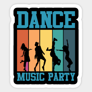 Dance Music Party Sticker